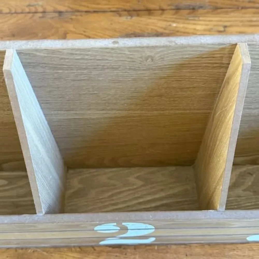 Wooden 3-Compartment Numbered Desk Organizer 20